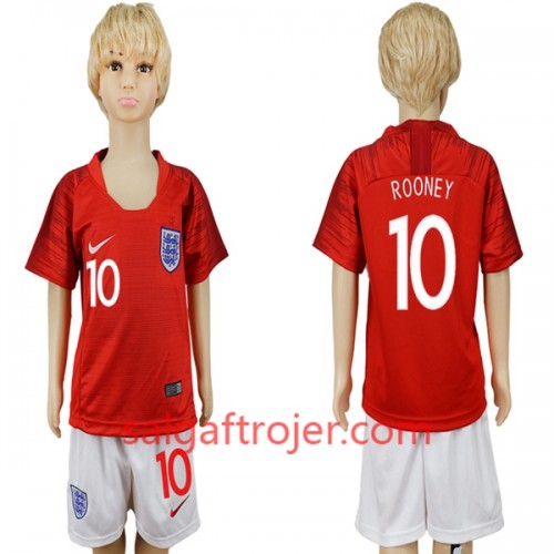 England Fodboldtrøjer Rooney 10 Børn Udebanesæt VM 2018 England Fodboldtrøjer Rooney 10 Børn Udebanesæt VM 2018